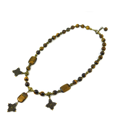 Necklace "Rihanna" Tiger's eye