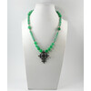 &quot;Nettle&quot; necklace Green quartz, Scafarky shells