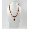 Necklace &quot;Zvaba&quot; Carnelian, Mother of Pearl, Coral