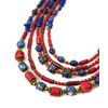 &quot;Hypernova&quot; necklace Sodalite, Coral, Lapis lazuli