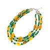 Necklace &quot;Volyn Treasures&quot; Amber, Chrysoprase, Jade