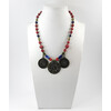 Necklace &quot;Sunflower 2&quot; Coral, lapis lazuli