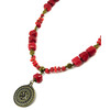 Necklace &quot;Obelisk&quot; Coral