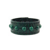 Bracelet &quot;Reptile&quot;, Malachite, leather