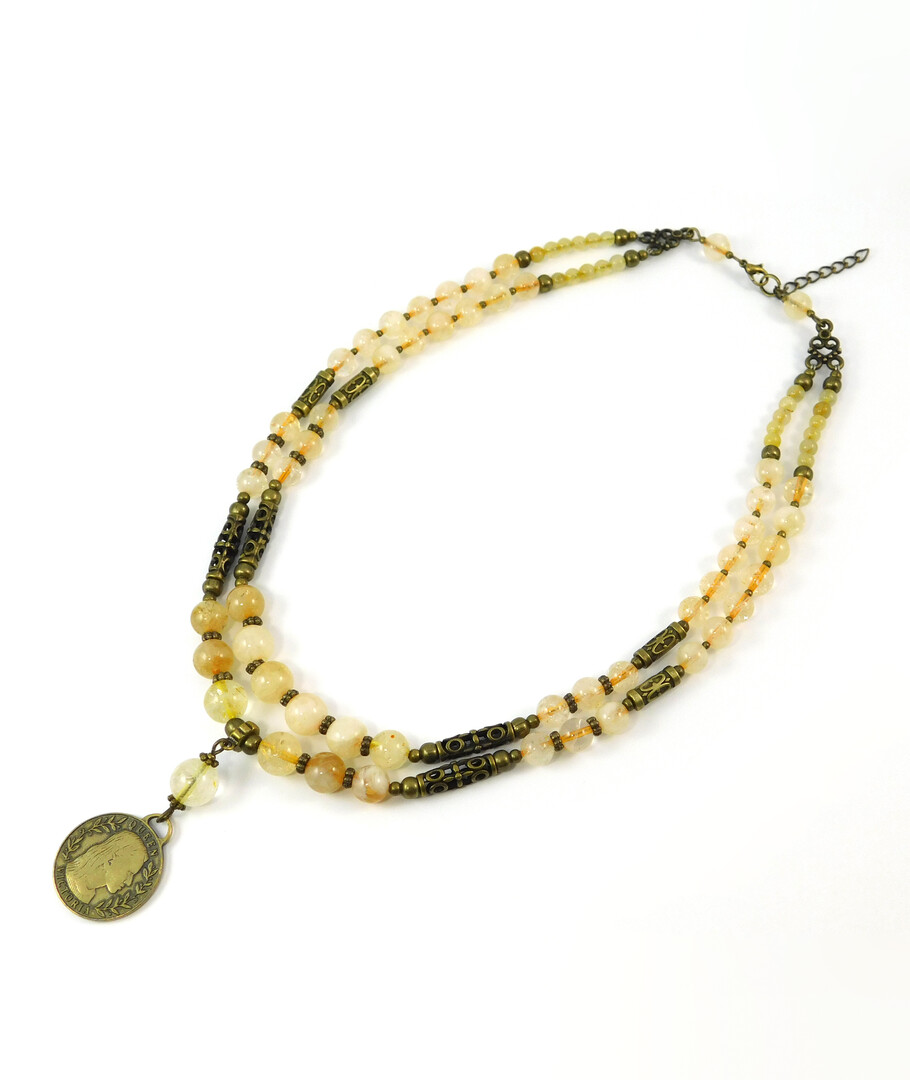 Necklace "Madrid", Citrine