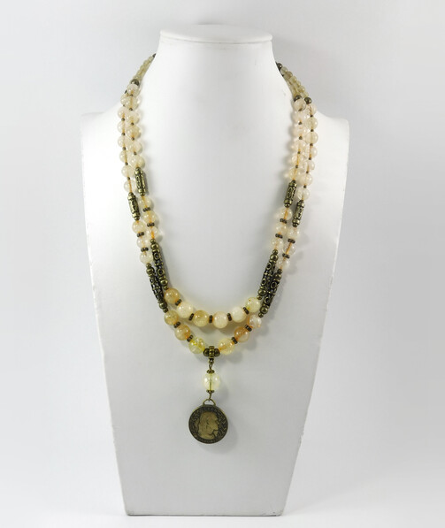 Necklace "Madrid", Citrine