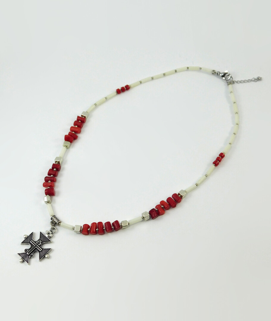 Necklace "Marisol", Coral