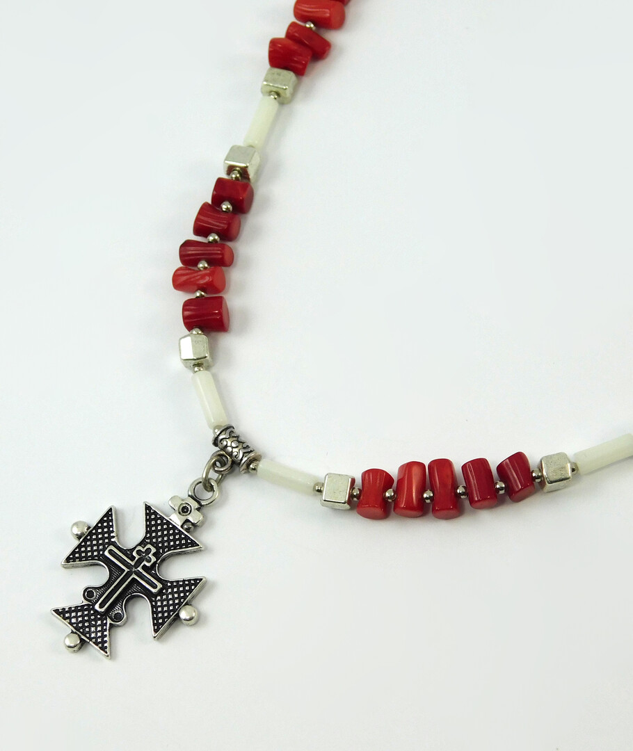 Necklace "Marisol", Coral