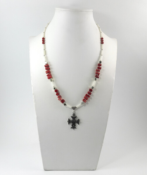 Necklace "Marisol", Coral