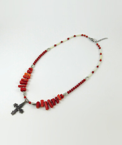 Necklace "Jane", Coral