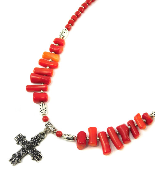 Necklace "Jane", Coral