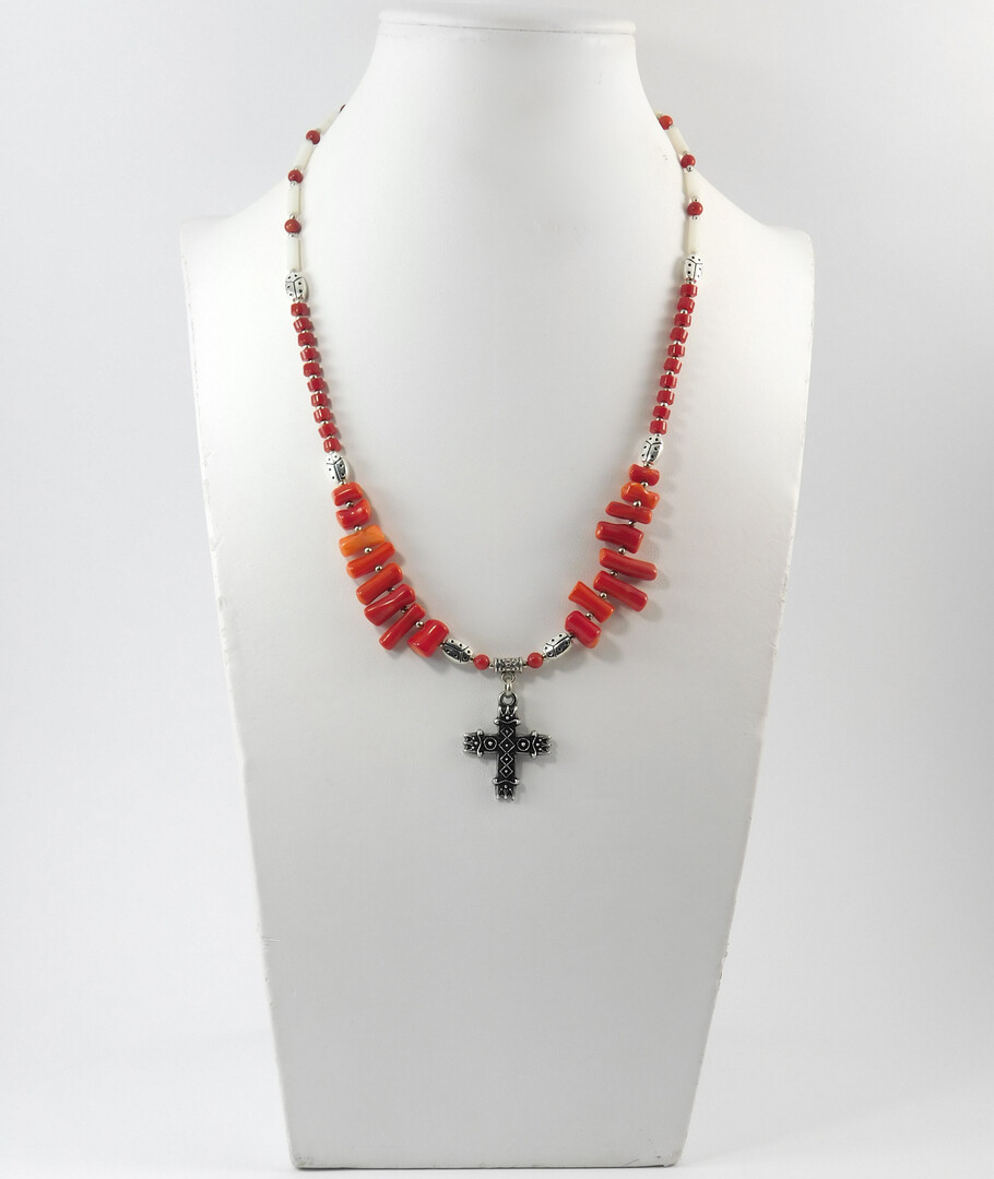 Necklace "Jane", Coral