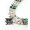 Necklace &quot;Hutsul Motifs&quot;, Amazonite, Caholong, Jasper, Rose Quartz