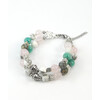 Bracelet &quot;Hutsul Motifs&quot;, Amazonite, Caholong, Jasper, Rose Quartz