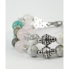 Bracelet &quot;Hutsul Motifs&quot;, Amazonite, Caholong, Jasper, Rose Quartz