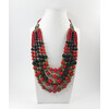 Necklace &quot;Red Virgin&quot;, Coral Press, Lava