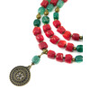 Necklace &quot;Folklore&quot;, Coral, Agate