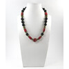 Necklace &quot;Aura&quot;, Coral, Shungite