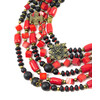 Necklace &quot;Helena&quot;, Coral, Shungite