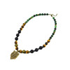 Necklace &quot;Plain&quot;, Shungite. Tiger&#039;s eye, Zoisite