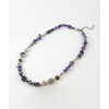 Necklace &quot;Fig&quot;, Bostvana Agate, Amethyst