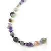 Necklace &quot;Fig&quot;, Bostvana Agate, Amethyst