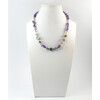 Necklace &quot;Fig&quot;, Bostvana Agate, Amethyst