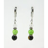 Earrings &quot;Palm&quot;, Onyx, Hawk&#039;s eye, Rock crystal