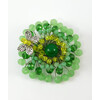 Brooch &quot;Mint&quot;, chrysoprase