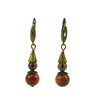 Earrings &quot;Georgina&quot; Aventurine, Topaz