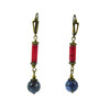 Earrings &quot;Hypernova&quot; Sodalite, Coral