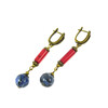 Earrings &quot;Hypernova&quot; Sodalite, Coral