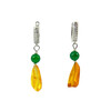 Earrings &quot;Volyn Treasures&quot; Amber, Chrysoprase