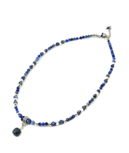 Necklace "Finland" Sodalite, Lapis lazuli