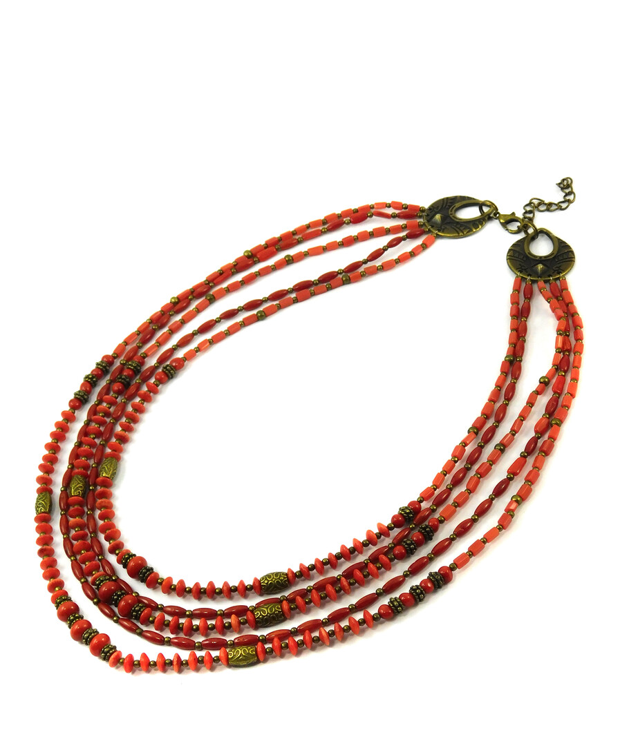 Necklace "Mars" Sponge coral