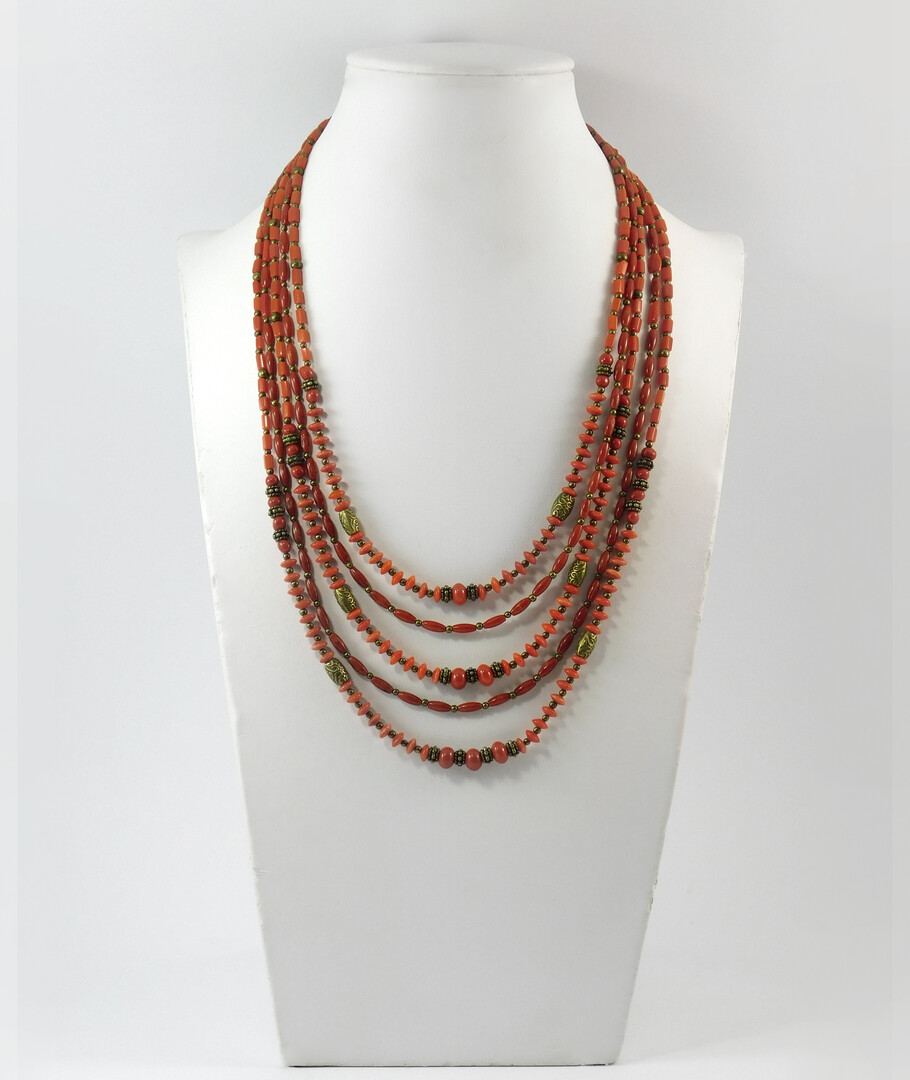 Necklace "Mars" Sponge coral