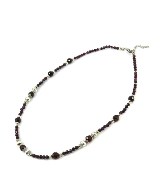 Necklace "Edge of Time", Garnet