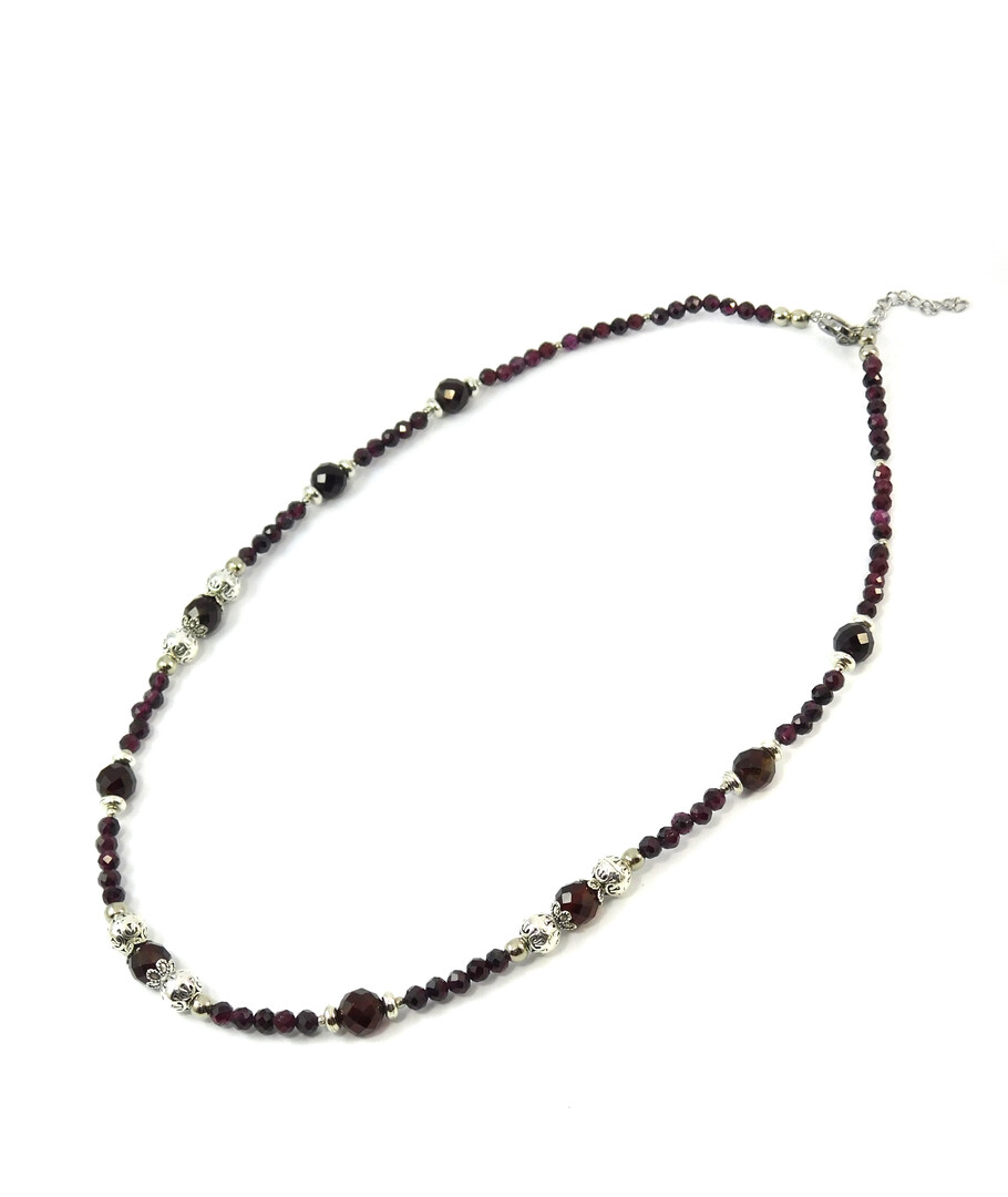 Necklace "Edge of Time", Garnet