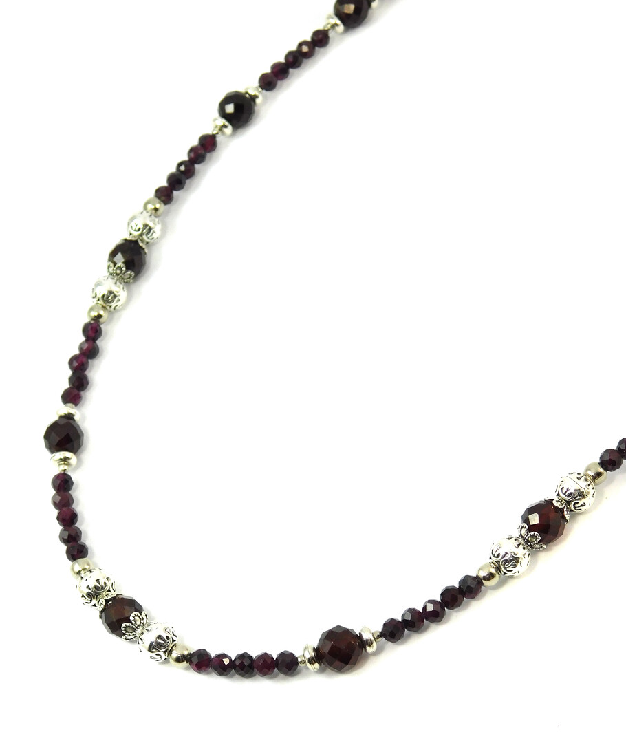 Necklace "Edge of Time", Garnet