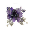 Brooch &quot;Butterfly Wings&quot; Agate, Amethyst