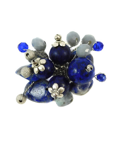 Brooch "Beret" lapis lazuli