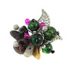 Brooch &quot;Beret&quot; Zoisite, Tourmaline