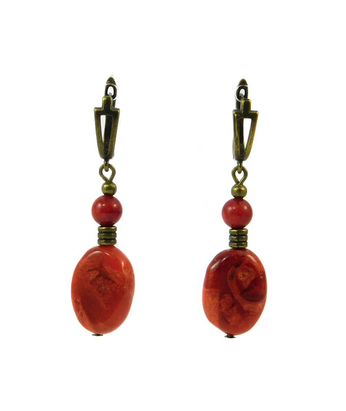 Earrings "Abel" Sponge coral