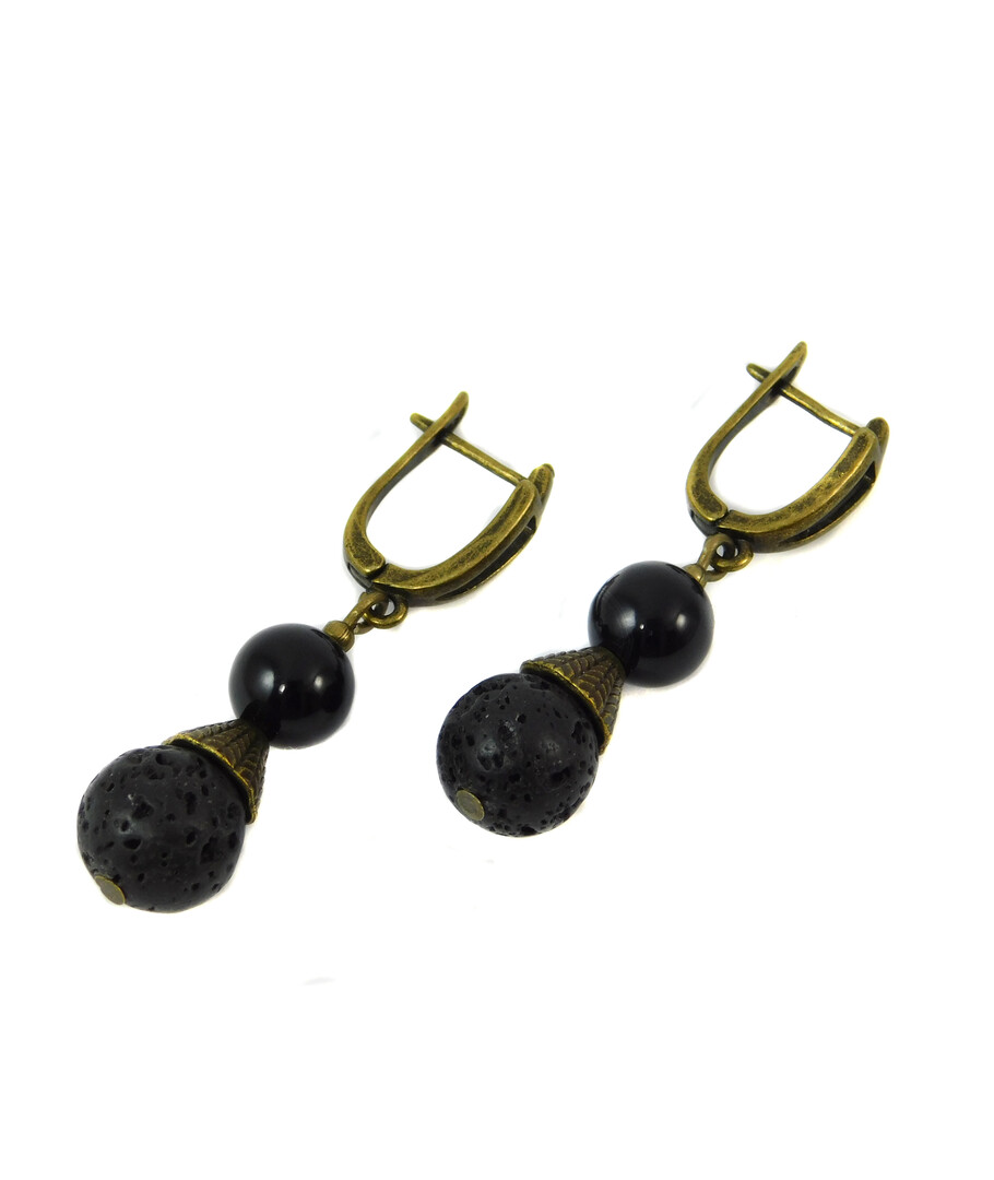 Earrings "Prima Donna" Lava, Agate