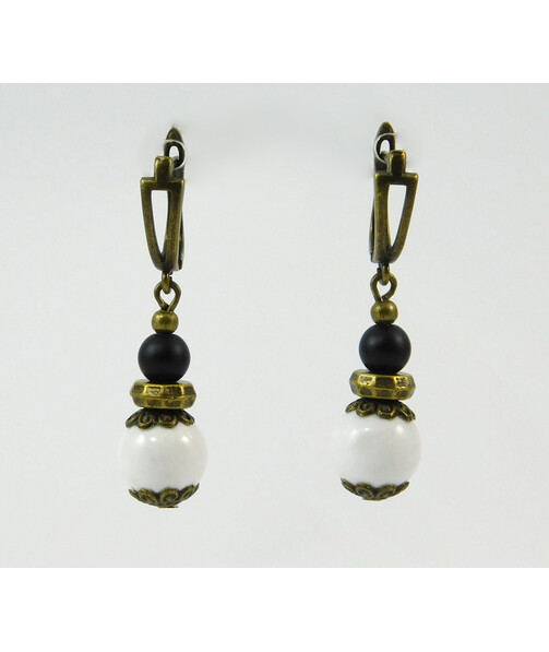 Earrings "Jeannette" Kaholong, Shungite