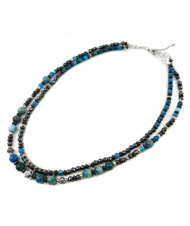 Necklace "Spa" Apatite, Hematite