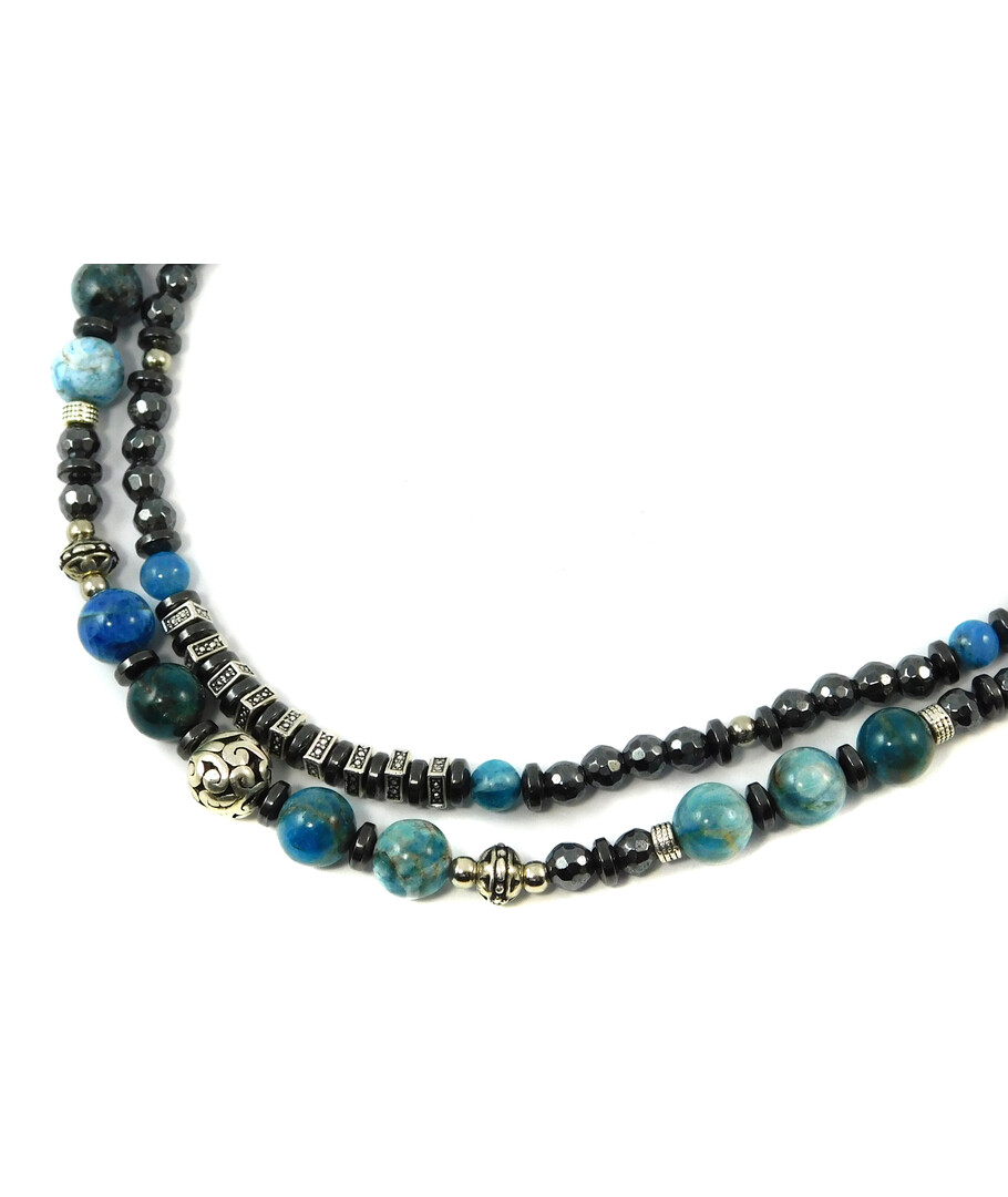 Necklace "Spa" Apatite, Hematite