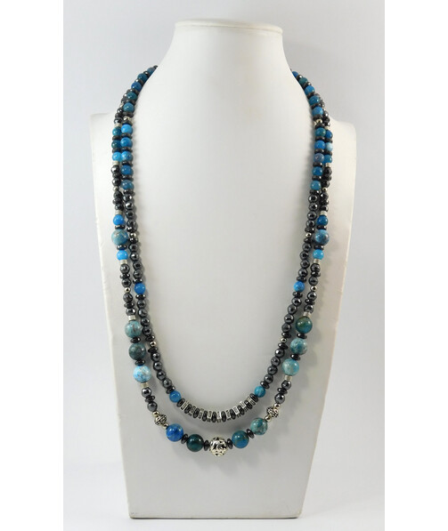 Necklace "Spa" Apatite, Hematite