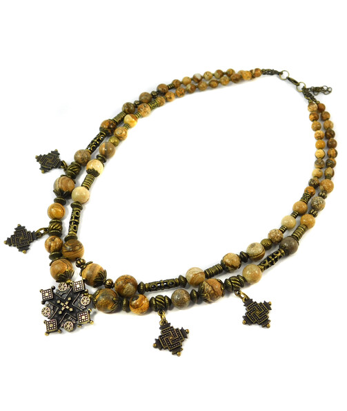 Necklace "Libyan Desert" Jasper