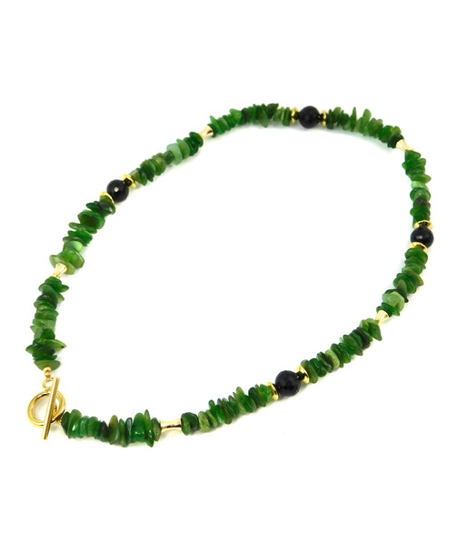 Necklace "Zazu" Tourmaline, Chrysoprase